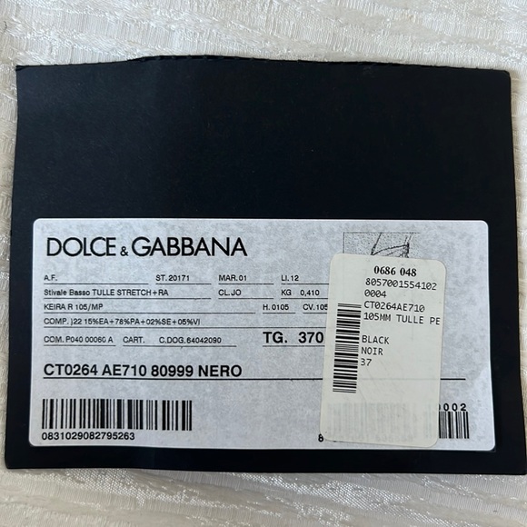 ⭐️🎉HOST PICK 🎉⭐️ Dolce & Gabbana Sheer Net Shoe - Picture 12 of 12